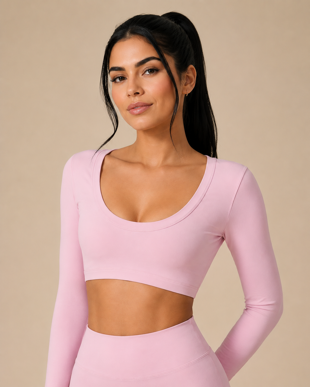 Sculpt Open-Back Long Sleeve