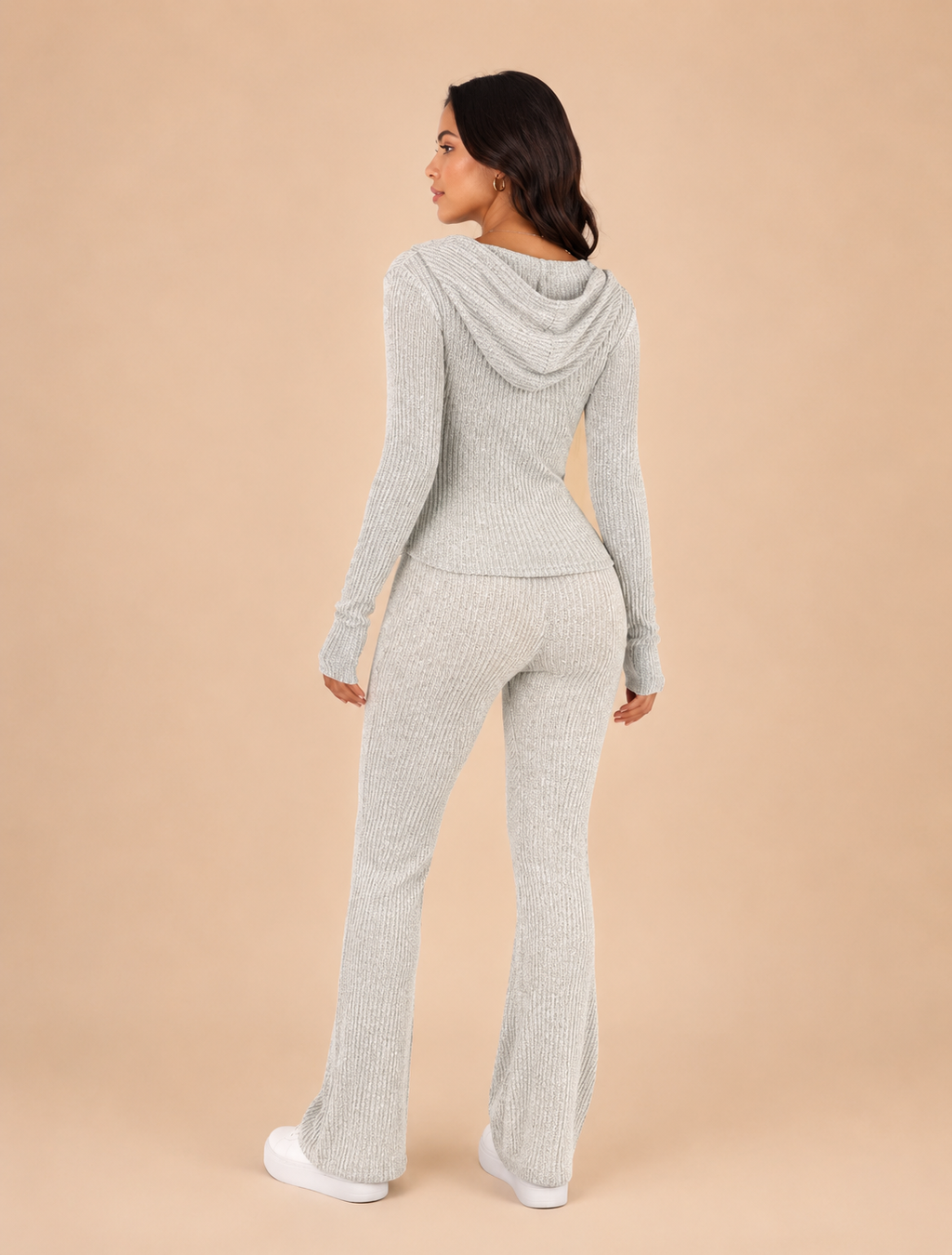 Ribbed Flare Co-Ord Set