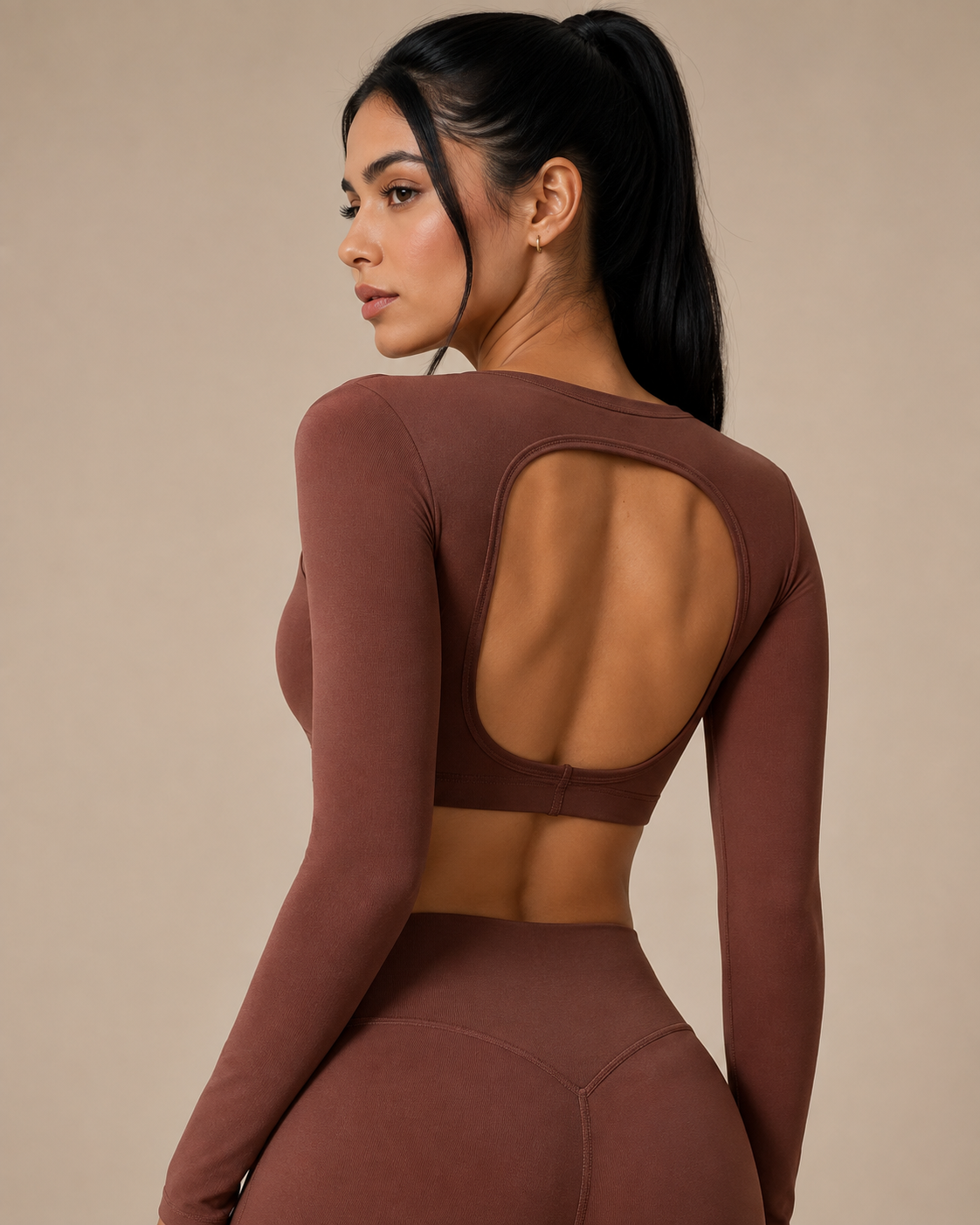 Sculpt Open-Back Long Sleeve