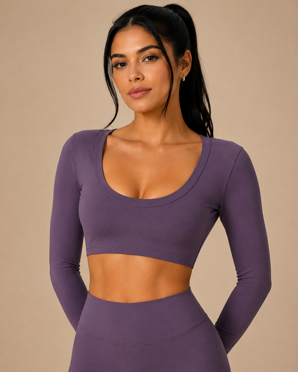 Sculpt Open-Back Long Sleeve